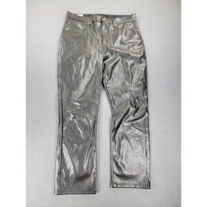 GAP Pants Womens 31‎ Black Vintage Slim High Rise Faux Leather Coated Modern